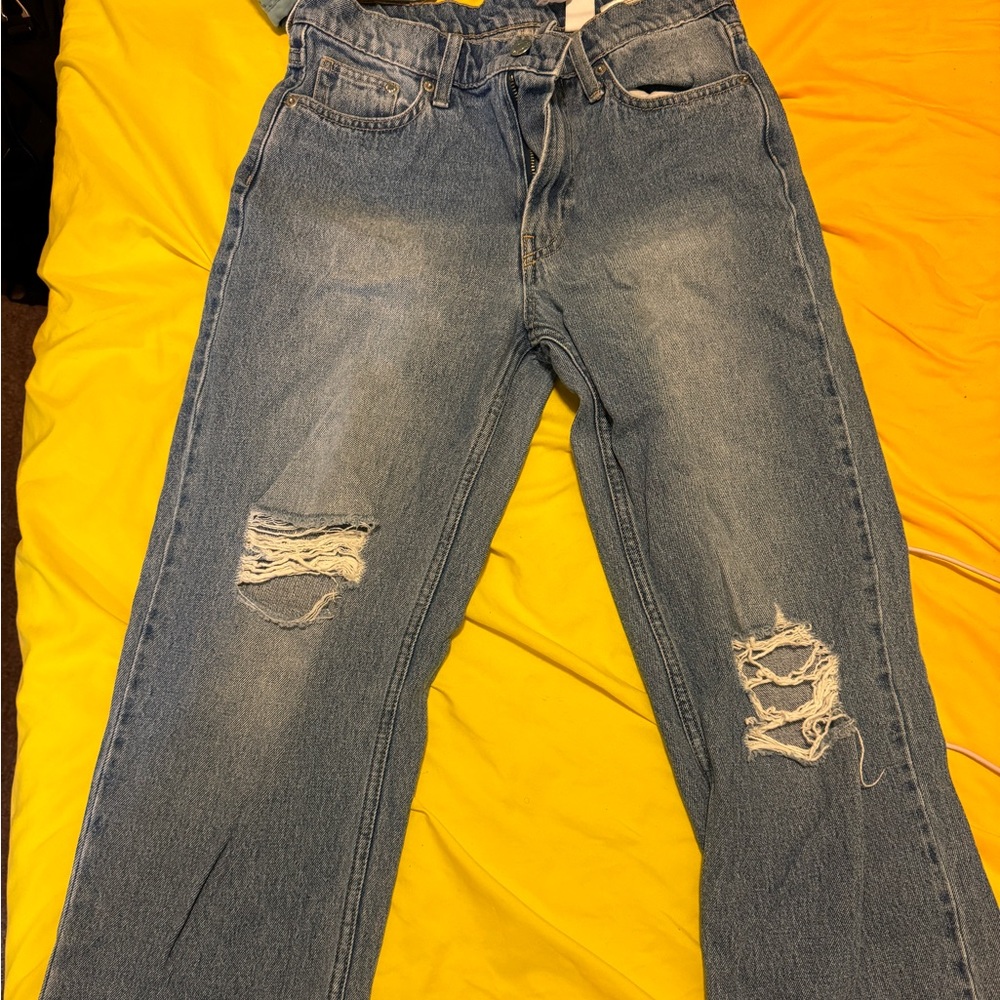 Denim blue jeans